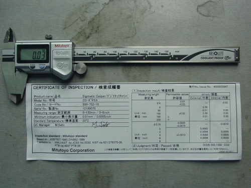 三丰带表卡尺厂检